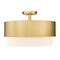 Z-Lite Counterpoint Semi Flush Mount, 3-Light, 18 In.W x 12.25 In.H, Modern Gold/White 495SF18-MGLD - alternate 6